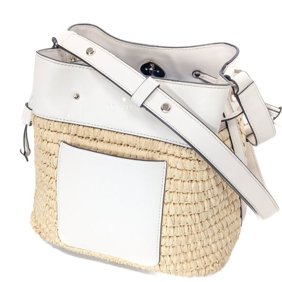 KATE SPADE Wicker Straw Bucket Bag - Picture 13 of 16